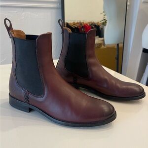 FRYE Maroon Leather Chelsea Boots size 6